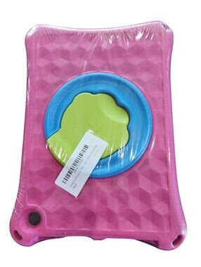 Pink Kids 10" Tablet Case with Blue & Lime Green Spinner